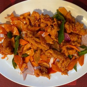 Pollo agridulce